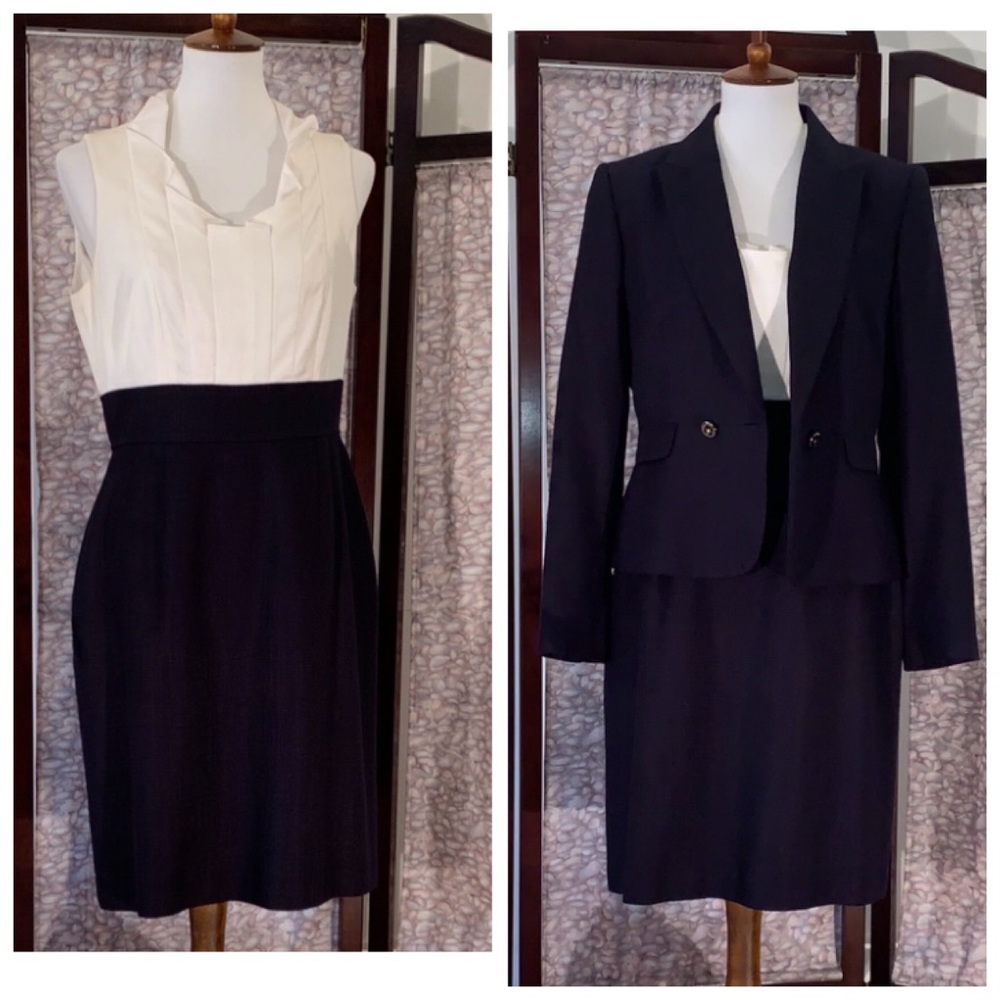 Antonio Melani Black Suit with Jacket and Dress.